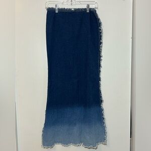 Y2K Blue Ombre Denim Skirt